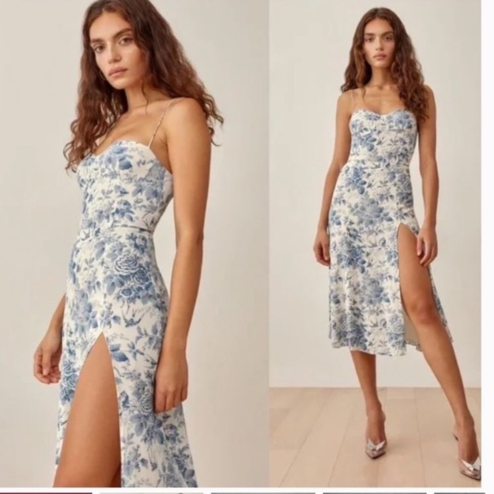 Reformation Juliette Dress in Pompadour - Picture 2 of 5
